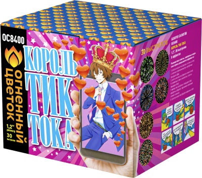 Король Тик-Тока Батарея салютов купить в Туле | tula.salutsklad.ru